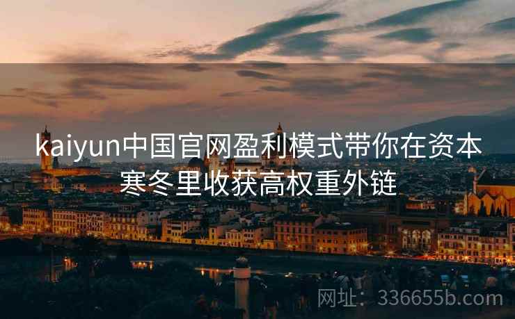kaiyun中国官网盈利模式带你在资本寒冬里收获高权重外链