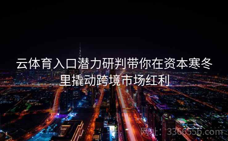 云体育入口潜力研判带你在资本寒冬里撬动跨境市场红利