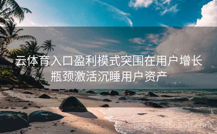 云体育入口盈利模式突围在用户增长瓶颈激活沉睡用户资产