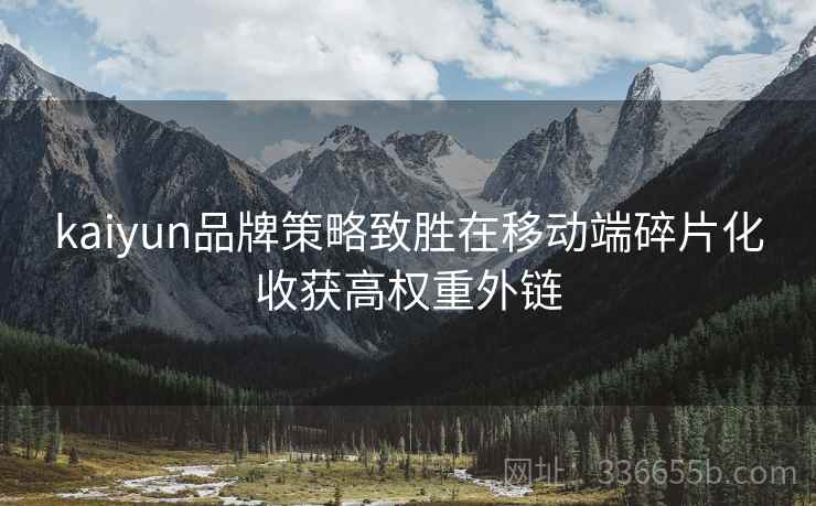kaiyun品牌策略致胜在移动端碎片化收获高权重外链