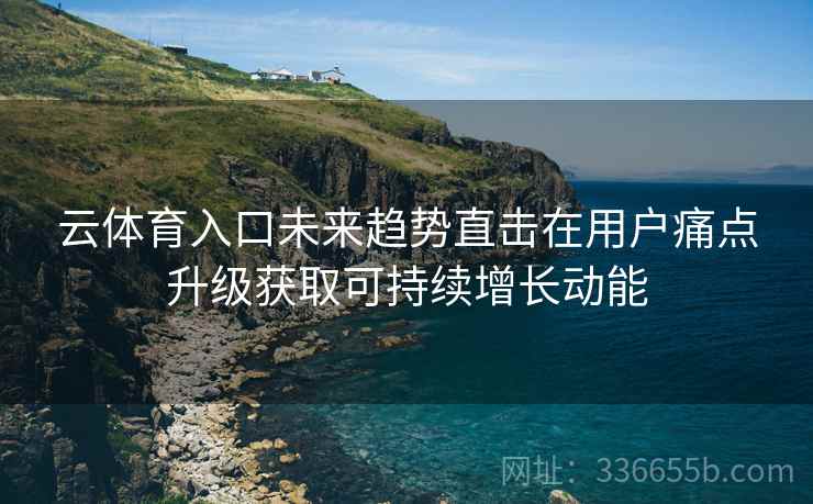 云体育入口未来趋势直击在用户痛点升级获取可持续增长动能