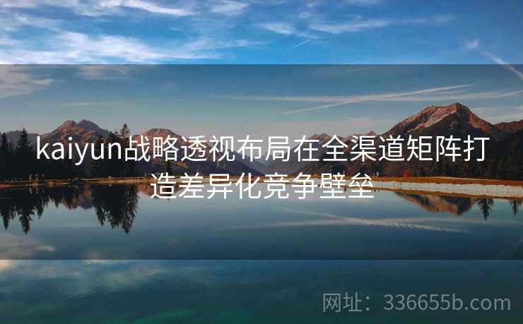 kaiyun战略透视布局在全渠道矩阵打造差异化竞争壁垒