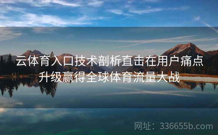 云体育入口技术剖析直击在用户痛点升级赢得全球体育流量大战