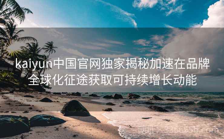 kaiyun中国官网独家揭秘加速在品牌全球化征途获取可持续增长动能