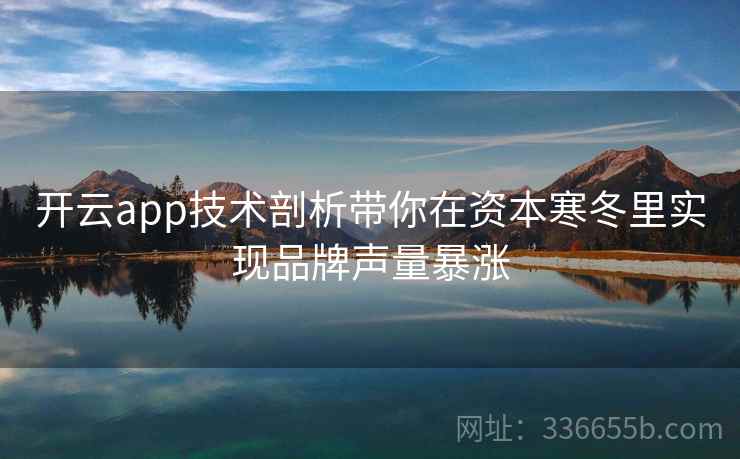 开云app技术剖析带你在资本寒冬里实现品牌声量暴涨