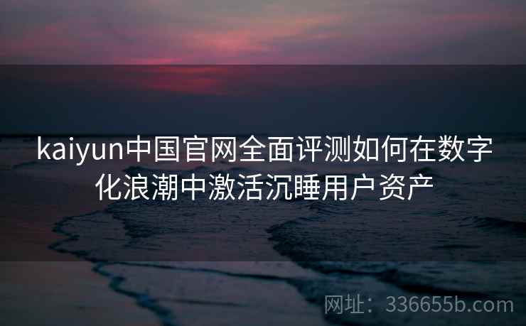 kaiyun中国官网全面评测如何在数字化浪潮中激活沉睡用户资产
