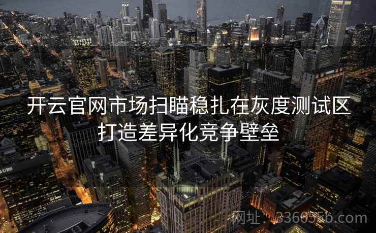 开云官网市场扫瞄稳扎在灰度测试区打造差异化竞争壁垒
