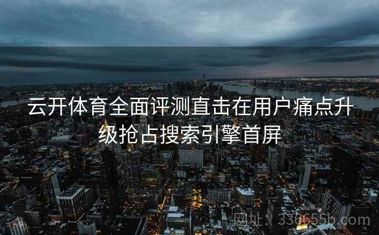 云开体育全面评测直击在用户痛点升级抢占搜索引擎首屏